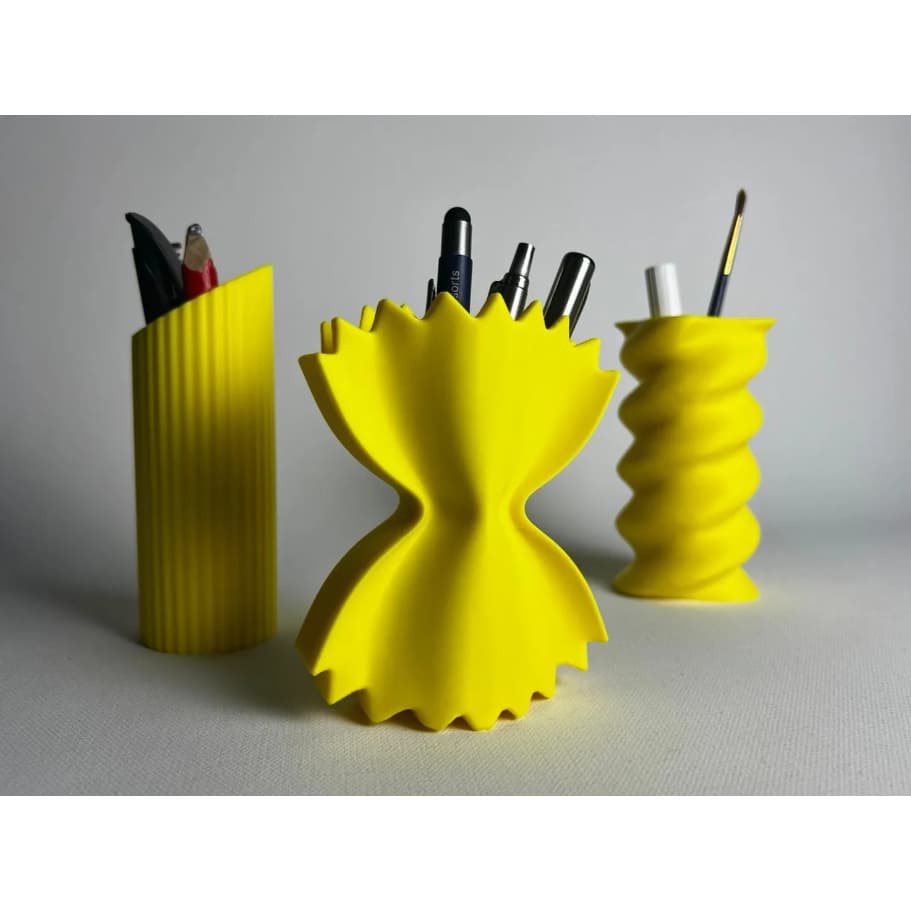 Porta Treco Macarrão Decorativo | Penne, Farfalle e Parafuso | Organizador de Mesa Criativo | Porta Utensílios Cozinha