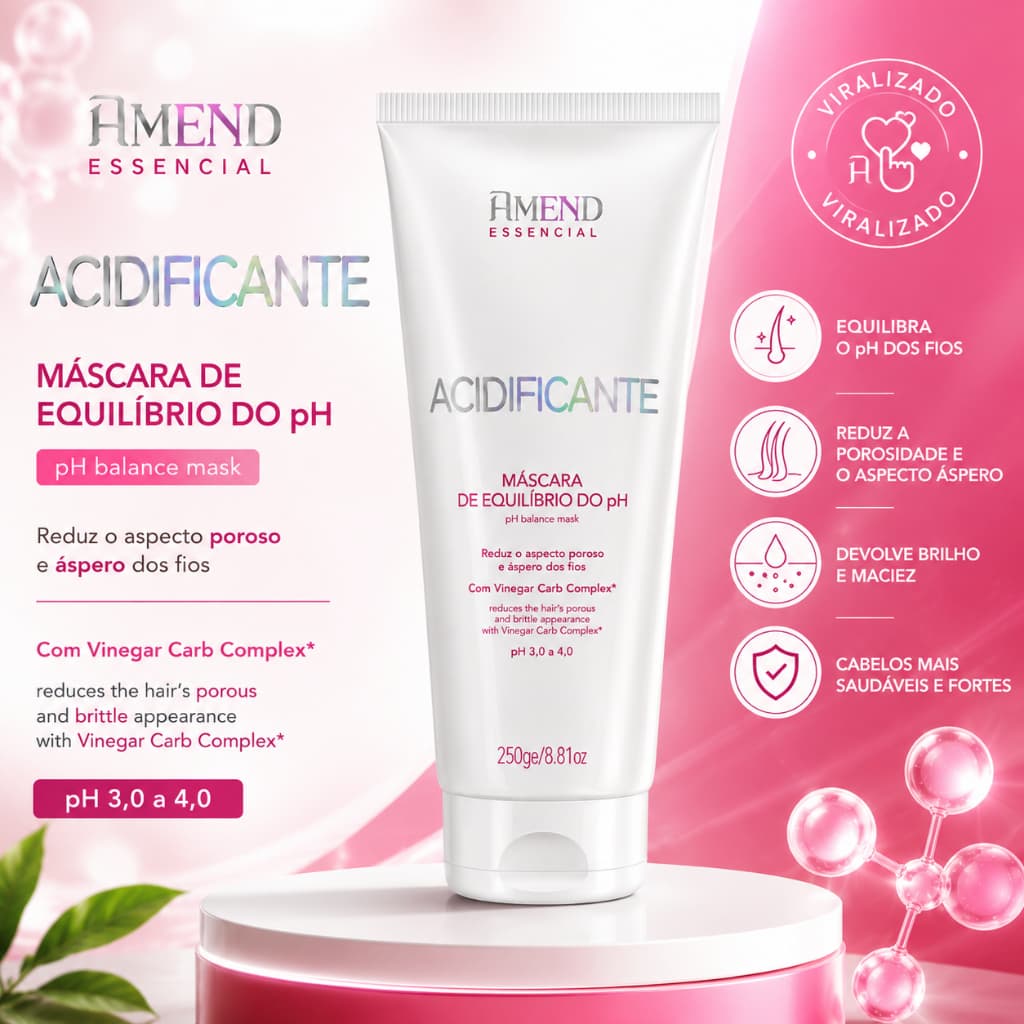 Acidificante Amend Essencial Máscara Equilíbrio do PH - 250g