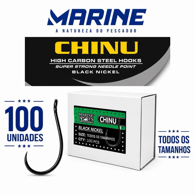 Anzol de Pesca Chinu - Marine Sports (2 ao 9)