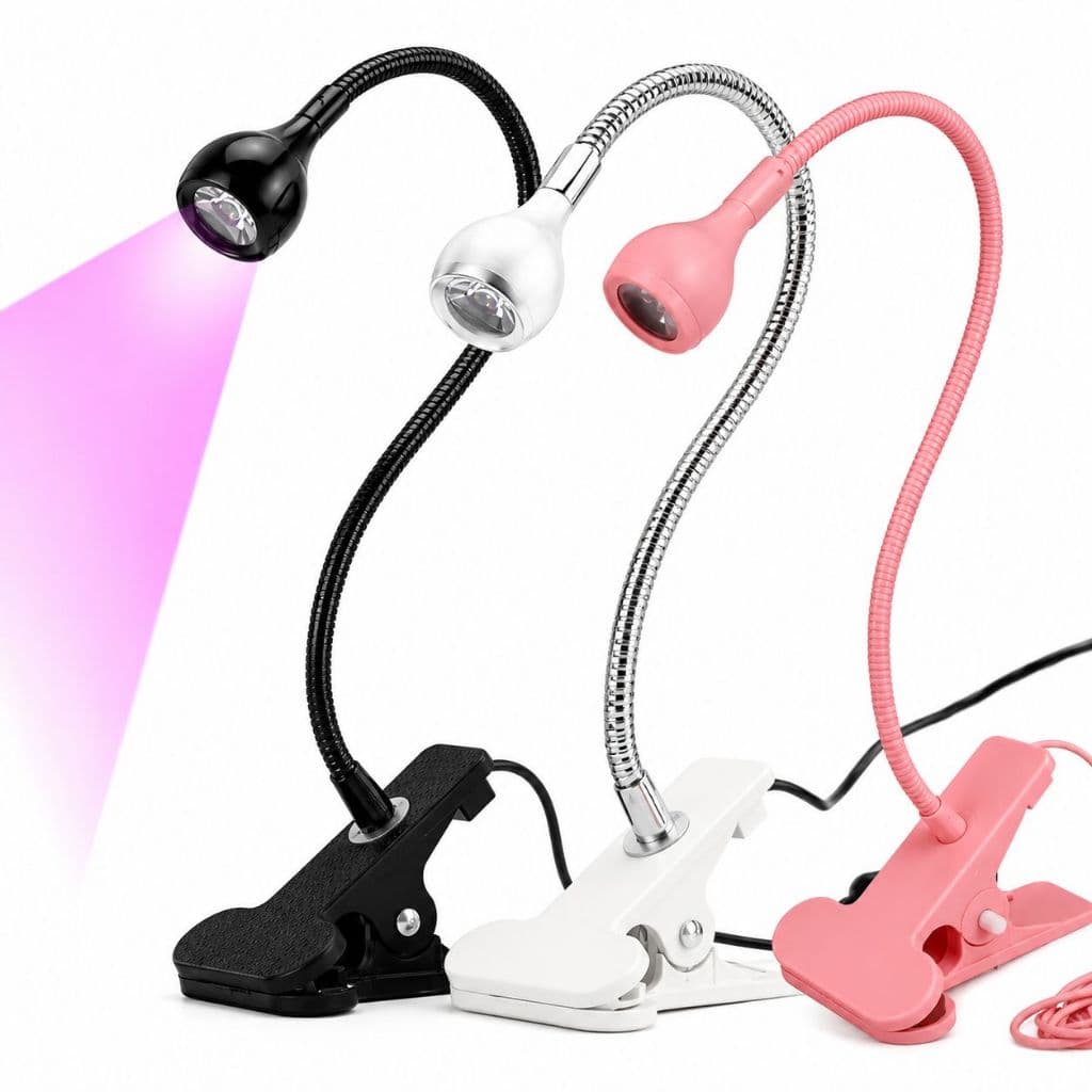 Mini Lâmpada Led USB De Mesa Com Clipe Flexível UV Para Unhas/cores sortidas