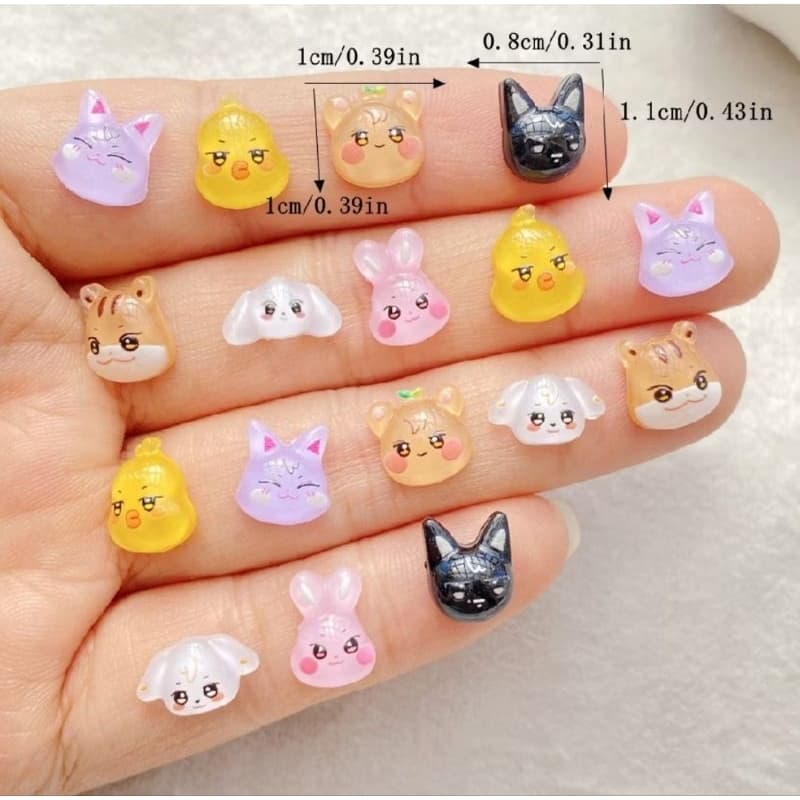 30 Unidades mini apliques De Resina ateez aniteez kpop unhas diy