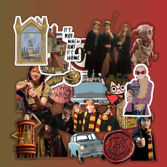 Kit Adesivos Grifinória Harry Potter Hogwarts para Kindle Scrapbook Decoração