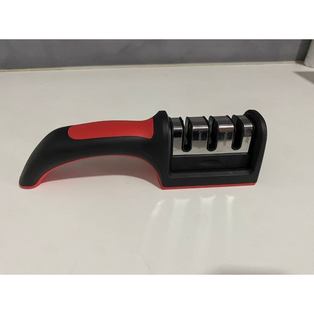 Amolador Afiador de Facas em Aço Inox Profissional com 3 Afiadores Ferramenta com Afiação Rápida