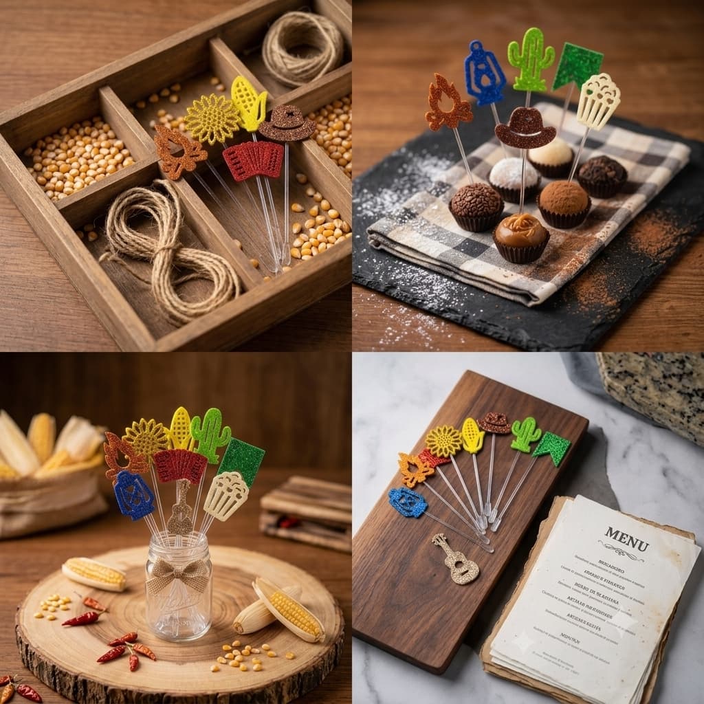 20 Toppers de Docinho Personalizado Festa Junina Arraiá Decoração