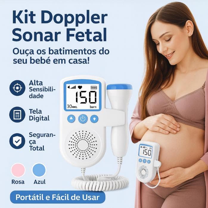 Doppler sonar  fetal ultrassom Portátil  Batimentos cardíacos ouvir o coração do Bebê em Cas