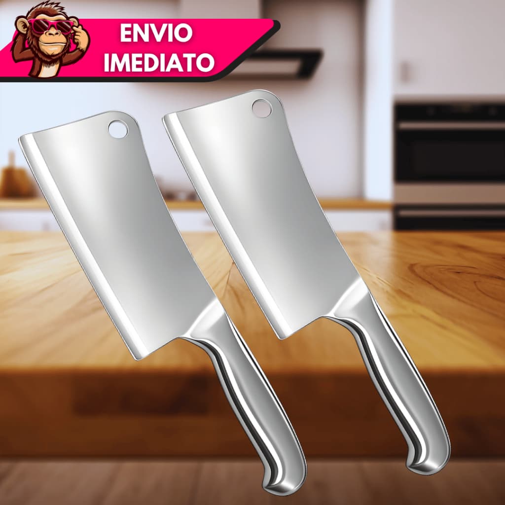 Cutelo Inox Premium – Faca de Corte para Carnes, Ossos, Açougues, Restaurantes e Churrasqueira