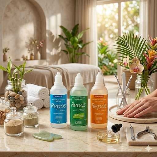 Kit  Pés Lisinhos Repos Amaciante De Calosidade E Amolecedor De Cutícula: Copaiba+ Gel+ Tradicional