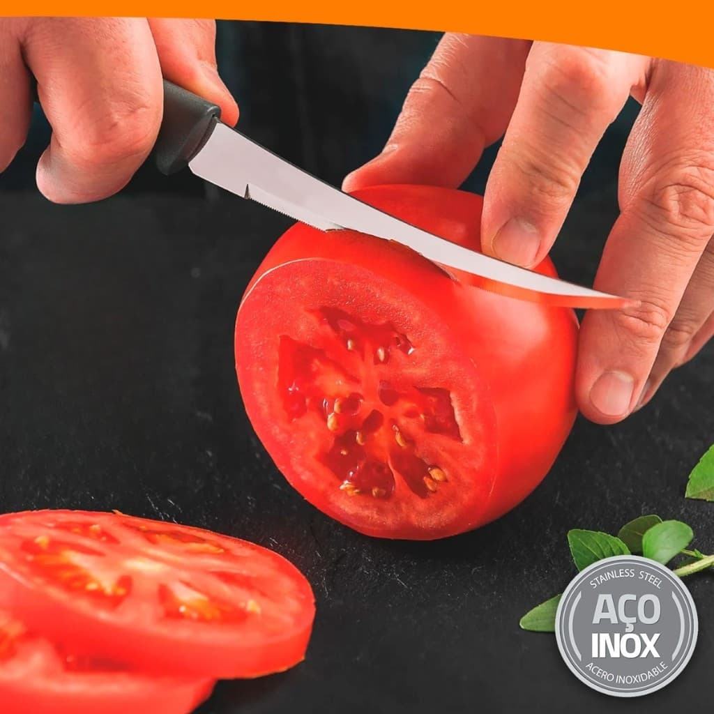 Facas Para Tomate Legumes Chef Profissional Aço Inox  5'' Cortes Em Geral Preciso Legumes