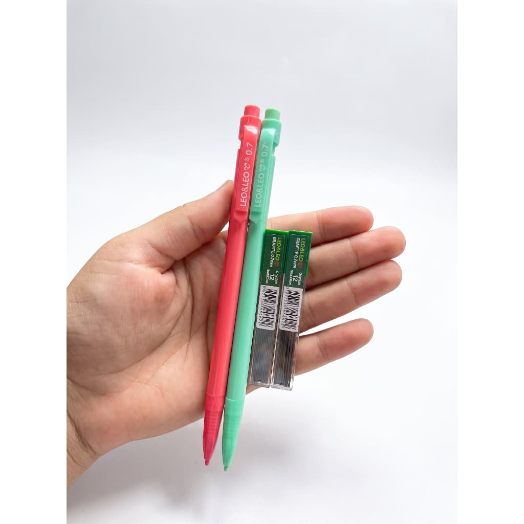 Kit Escolar 2 Lapiseiras 0.7mm + 2 Grafites Material Escolar Papelaria Escrita Estudo Desenho
