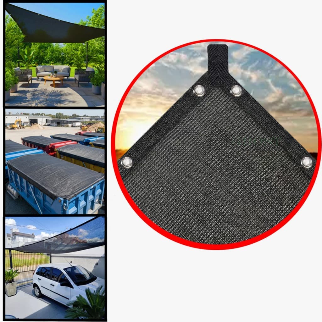 Tela Sombrite Lona Sombra Solar 80% 3,3x0,60 Bainha Alças Forte