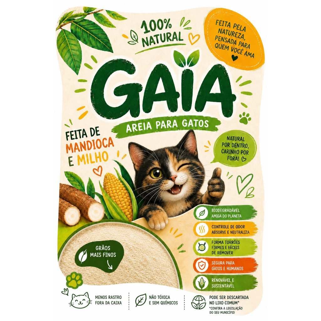 GAÍA-AREIA HIGIÊNICA PARA GATOS