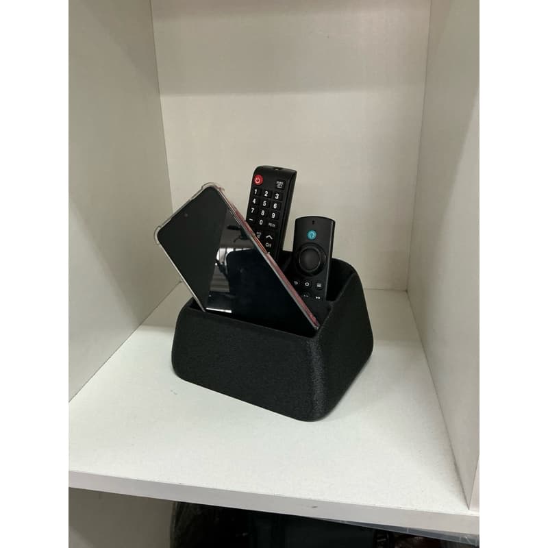 Organizador de Controles Remotos 3 Divisórias Porta Controle Mesa Sala TV Impresso em 3D