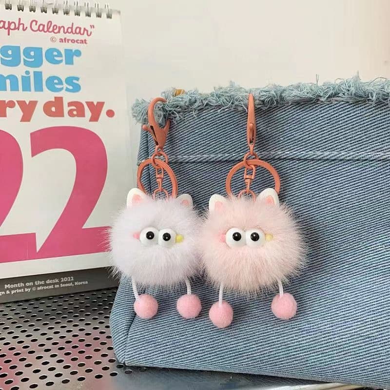Flanela Dos Desenhos Bola De Carvão Chaveiro Elfo Pingente Bonito Boneca De Pelúcia MEGA