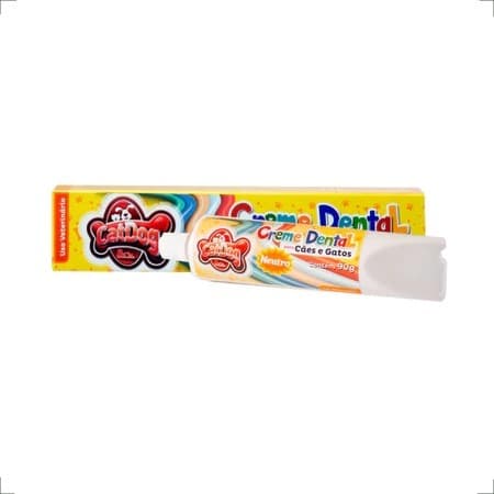 Creme Dental pasta de dente  para Cães e Gatos CatDog & Cia 90G