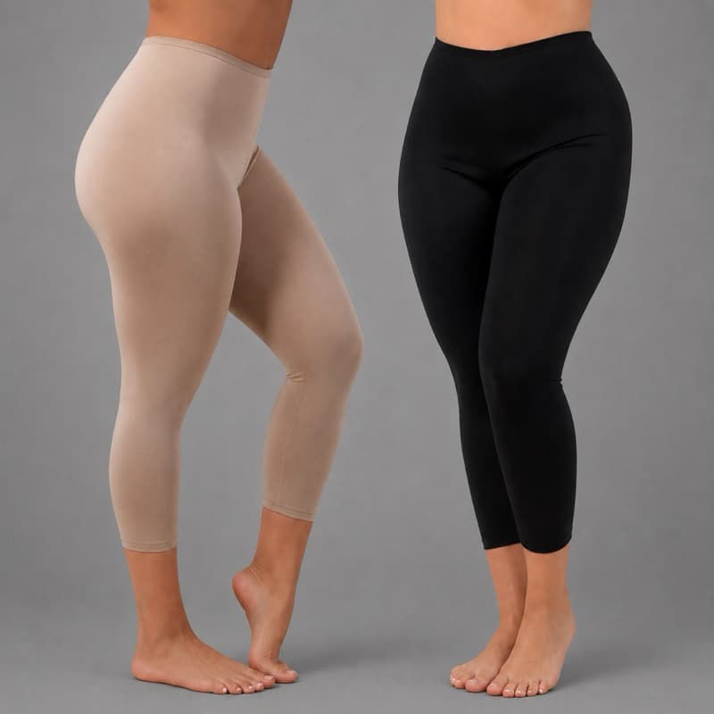 Kit 2 Calça Feminina Anágua Anti Atrito Segunda Pele Usar Por Baixo Proteção Evita Transparência