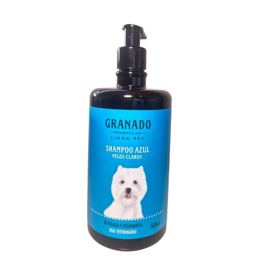 Shampoo Pet Granado Azul Pelos Claros 500ml