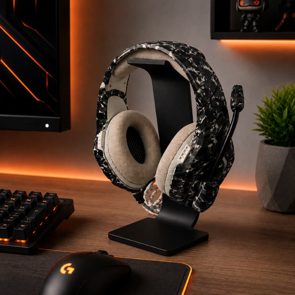 Suporte Headset Gamer Fone Ouvido Minimalista Organizador Mesa Base Desk Setup