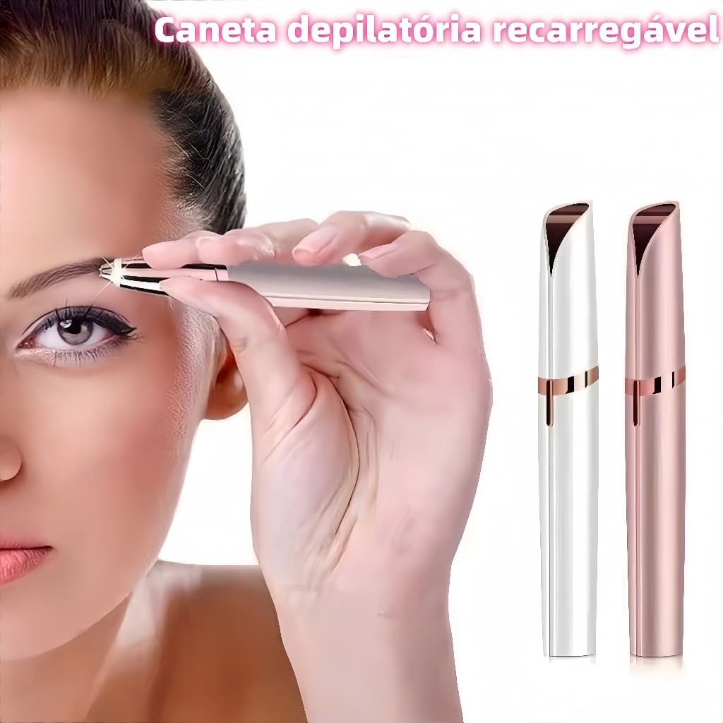 Caneta Depiladora Sobrancelhas Design Indolor Flawlbss Recarregável Indolor