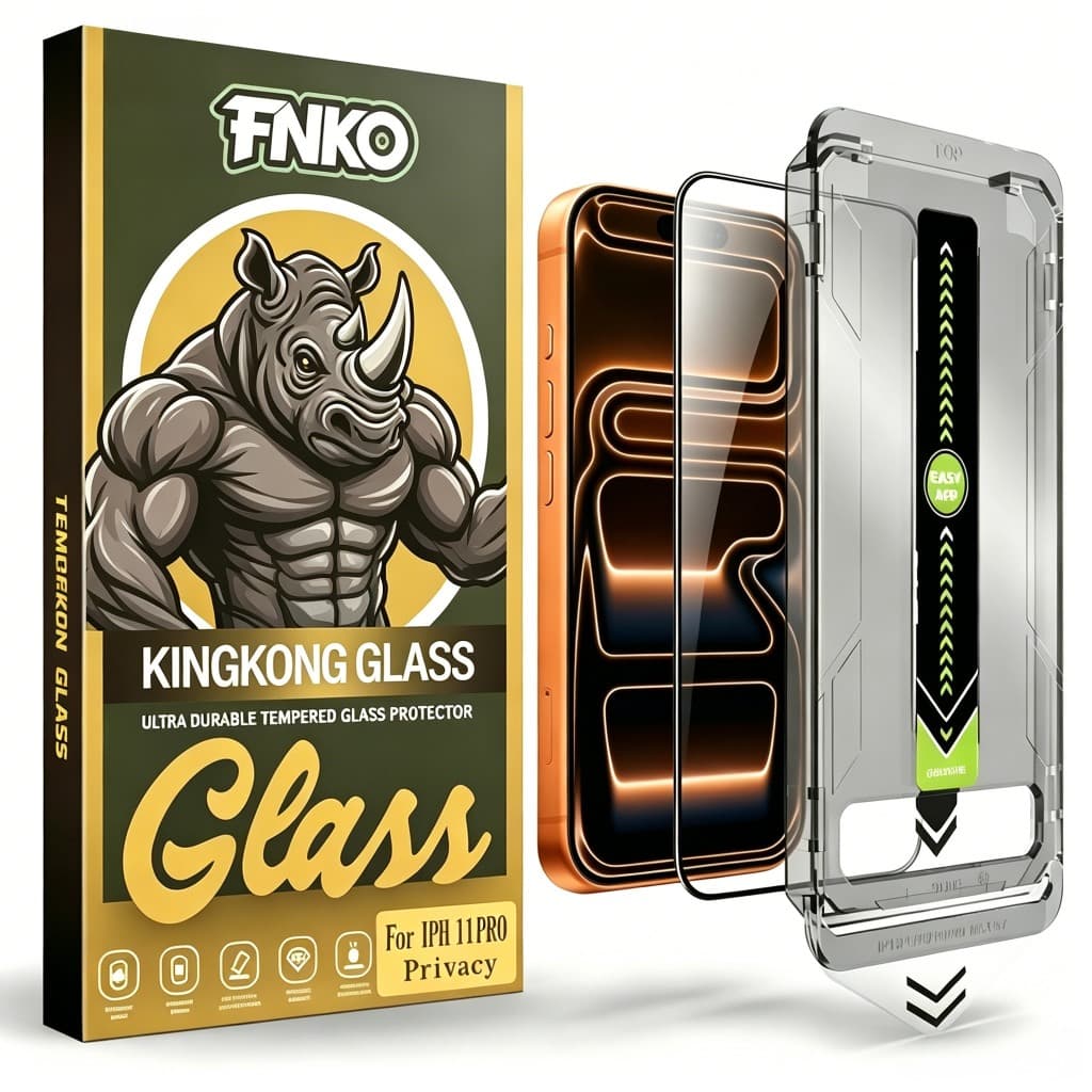 Película Premium Magic Box Full Cover HD Brilhante com Privacidade para iPhone 17, 16, 15, 14, 13, 12, 11, XR, XS, Max,