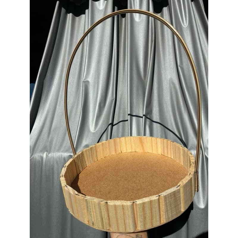 Cestas Fraldeiras Com alça Kit C/10 - 30x30x5 Madeira Pinus