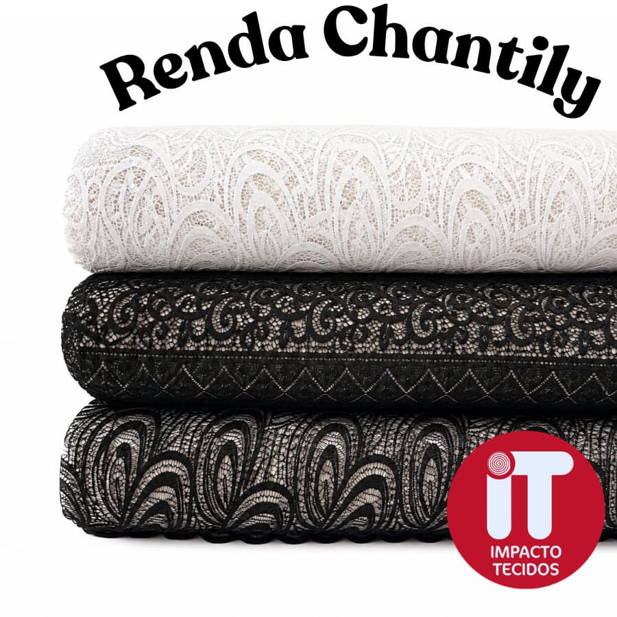 Tecido Renda chantilly 1mt x 1,50- leveza, transparência e delicadeza