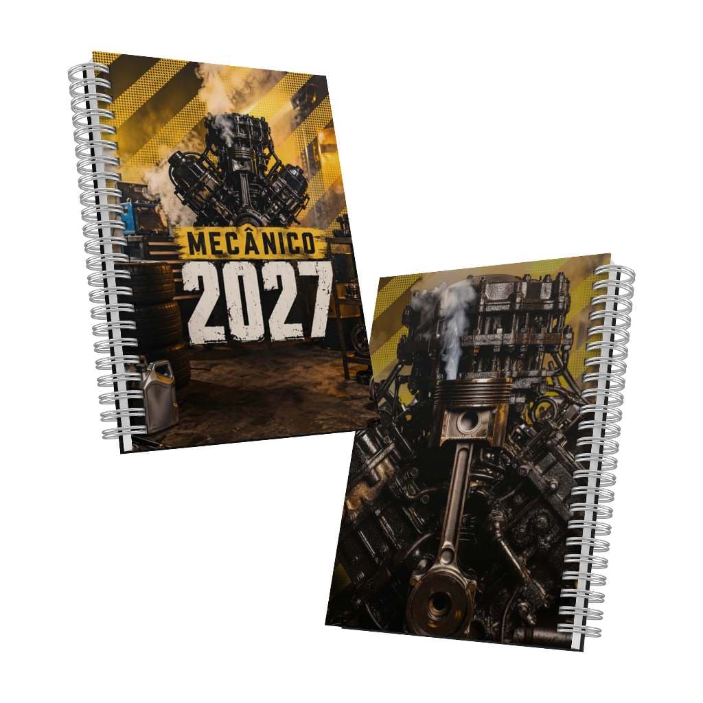 Agenda Personalizada para Mecânico e Oficina Mecânica 2027 | Caderno Profissional Automotivo para Organização de Serviço