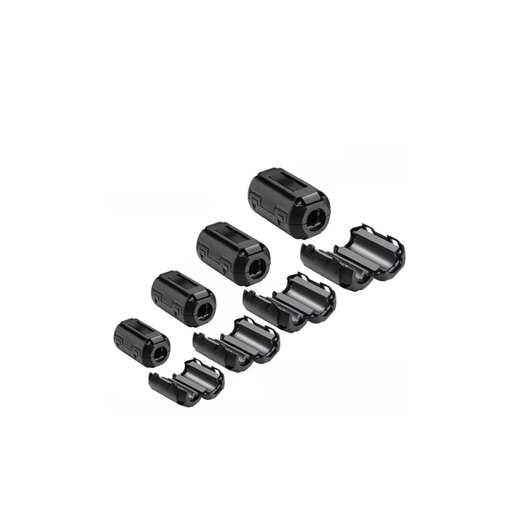 Núcleo de Ferrite  3,5mm 5mm 7mm 9mm Supressor de Ruídos RFI/EMI Tipo Clamp para cabo melhorando a qualidade do sinal 3,