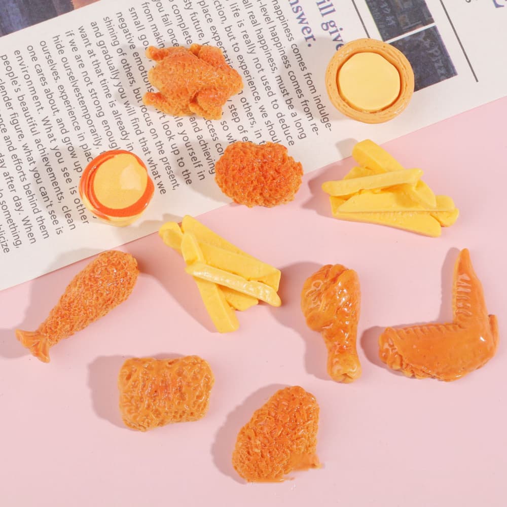 Miniaturas de Comida Fast Food Realista para DIY e Decoração