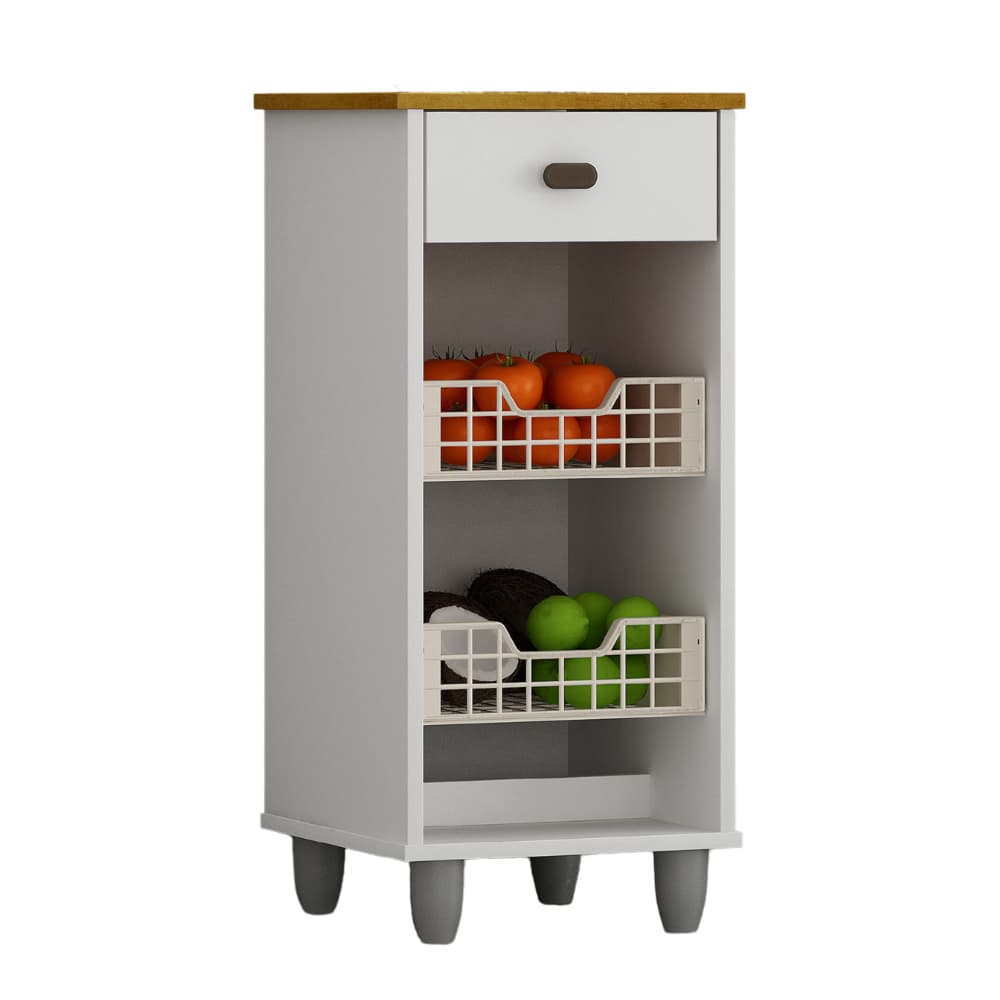 Fruteira Amora CHF Compacta Organizador Multiuso para Cozinha Pés altos