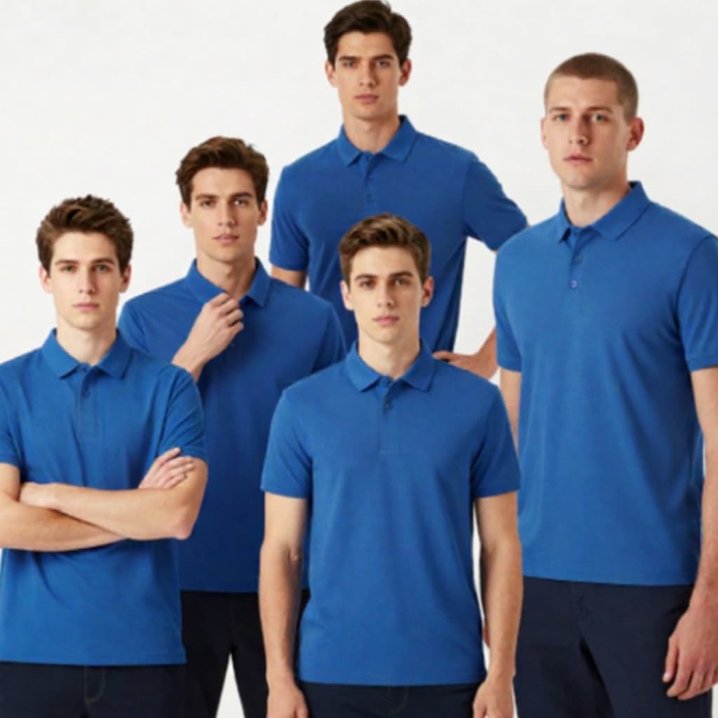 Kit 5 Polos Masculinas Piquet Confortável Profissional e Casual
