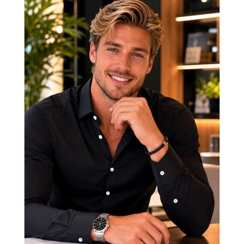 Camisas Social Masculina  Micro– Elegante, Confortável e fácil de passar