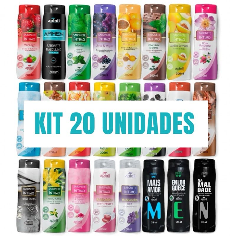 Kit 20 Atacado Sabonetes íntimo Apinil 200 ml Revenda