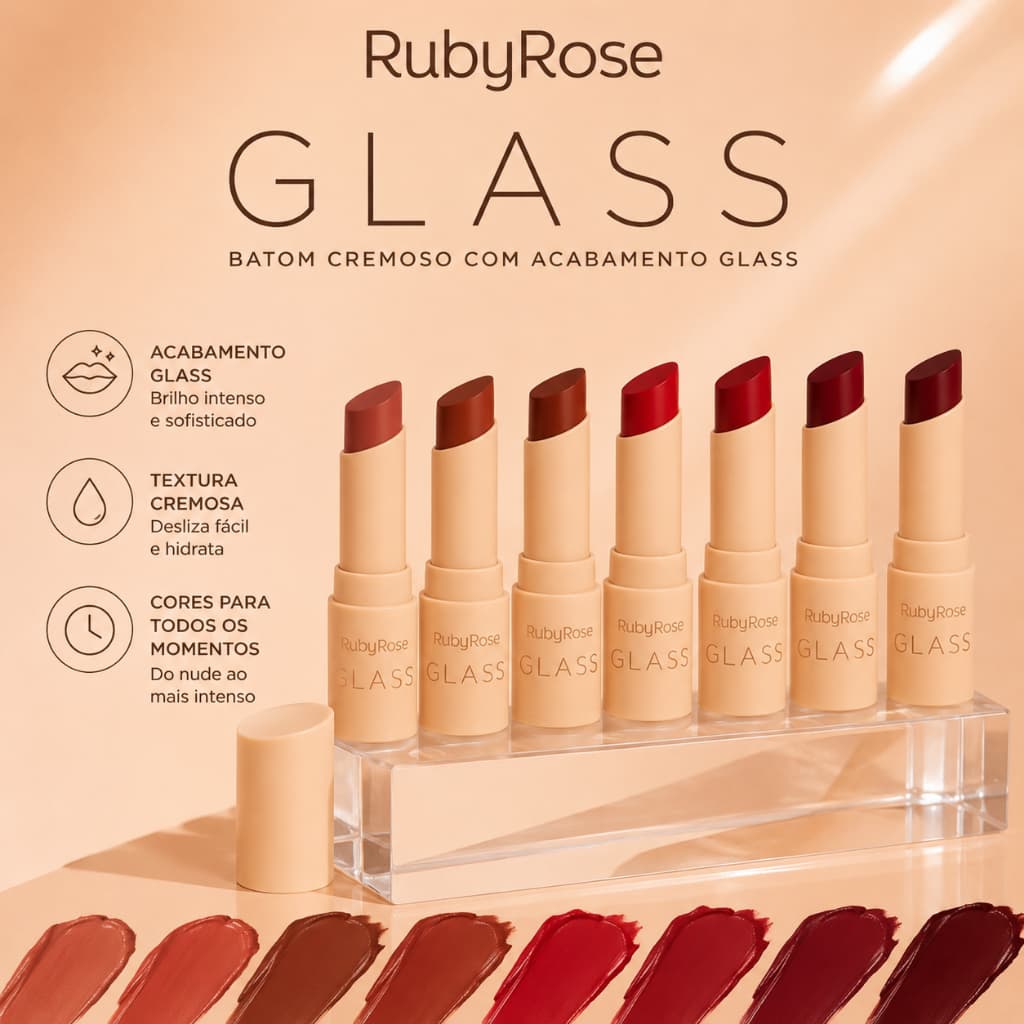 Ruby Rose-Batom Creamy Matte Alta Cobertura HB F567