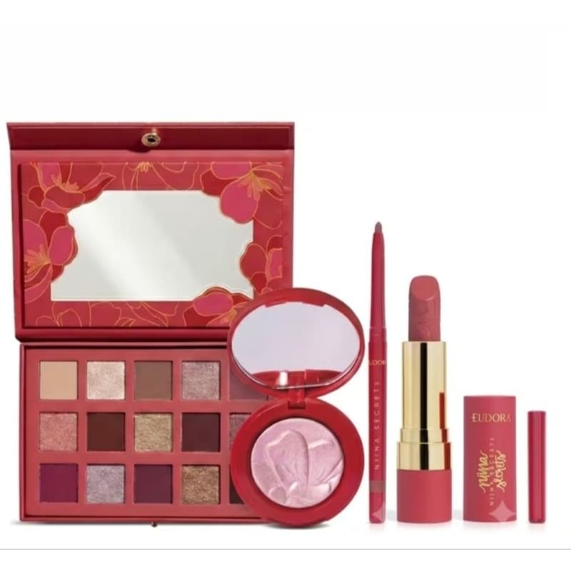 LANÇAMENTO SOFT PETALS FLORES - BLUSH STICK NINA SECRETS EUDORA E GLOSS CRYSTAL TOPAZIO - LUMINOUS SUMMER NIINA PALETTE