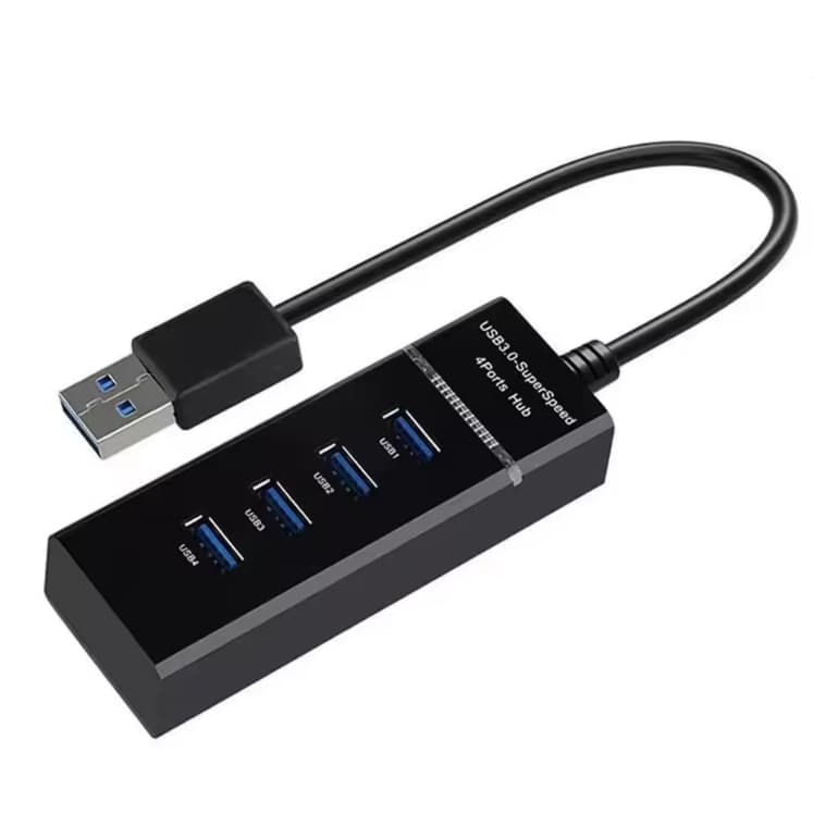 Adaptador Hub 4 Portas USB 3.0 Plug and Play Compacto Portátil PC Notebook Mac