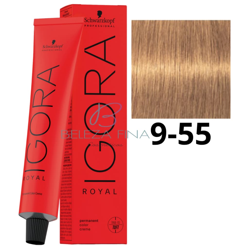 Coloração Schwarzkopf Igora Royal Tintura 9-55 60g LOURO EXTRA CLARO DOURADO EXTRA