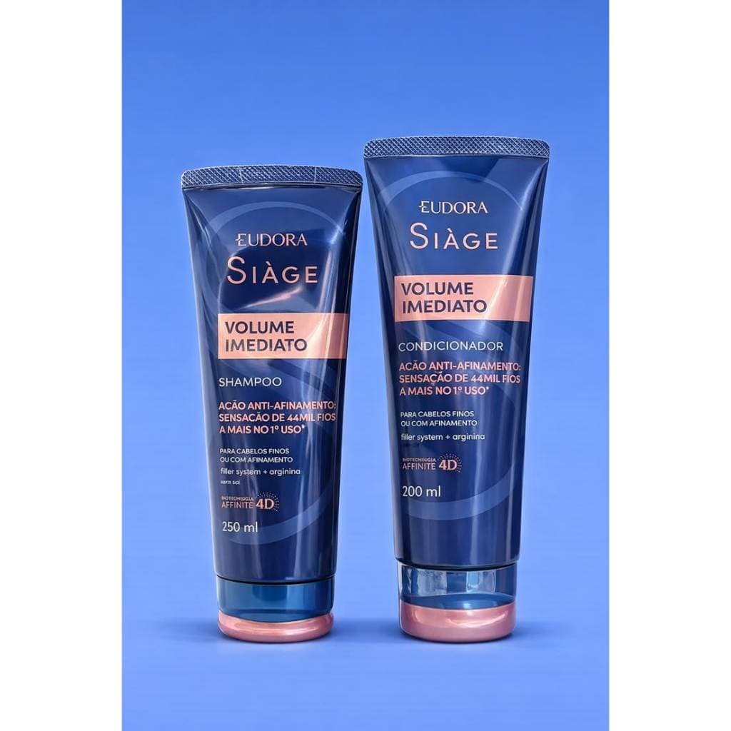 Combo Kit Volume Imediato Shampoo + Condicionador Volume para cabelos finos