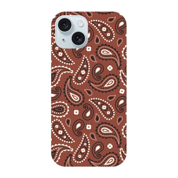 Capinha para iPhone 15 Anti Impacto Fashion - BANDANA MARROM