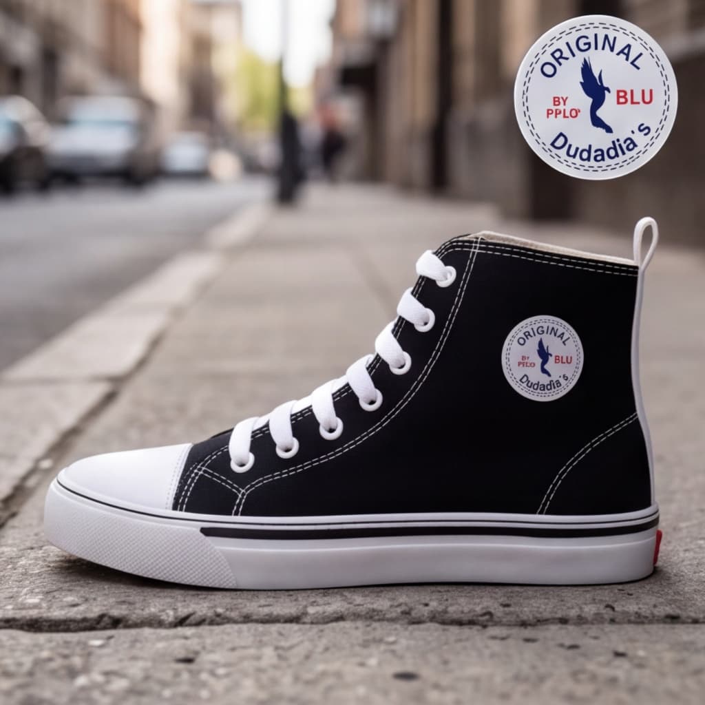 Tênis Feminino Adulto Infantil Cano Alto Casual Star Polo Blu Lançamento Confortável Resistente