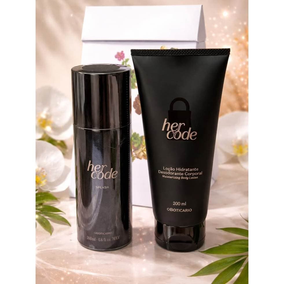 Her Code Kit Splash + creme hidratante corporal Amadeirado Oriental Sensual
