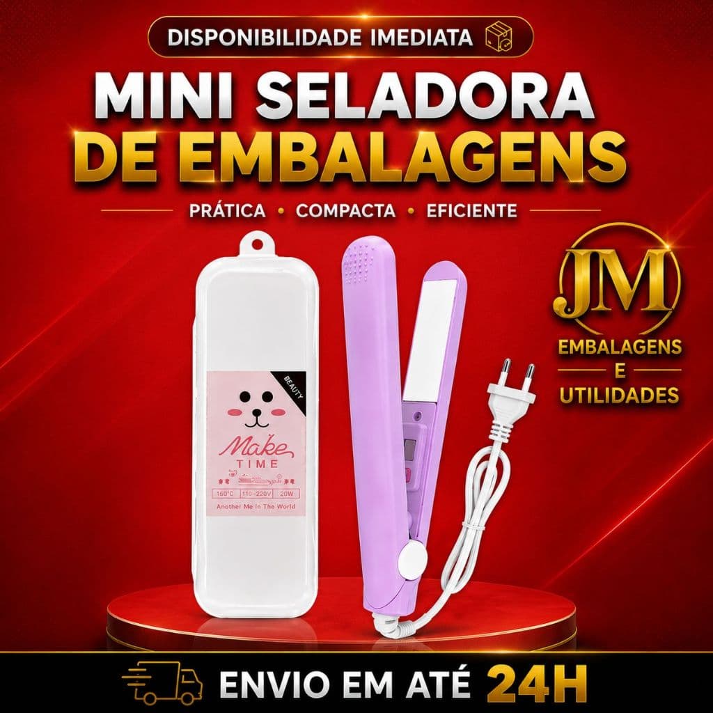 Mini Seladora Embalagens Plasticas BOOP Portatil Bivolt