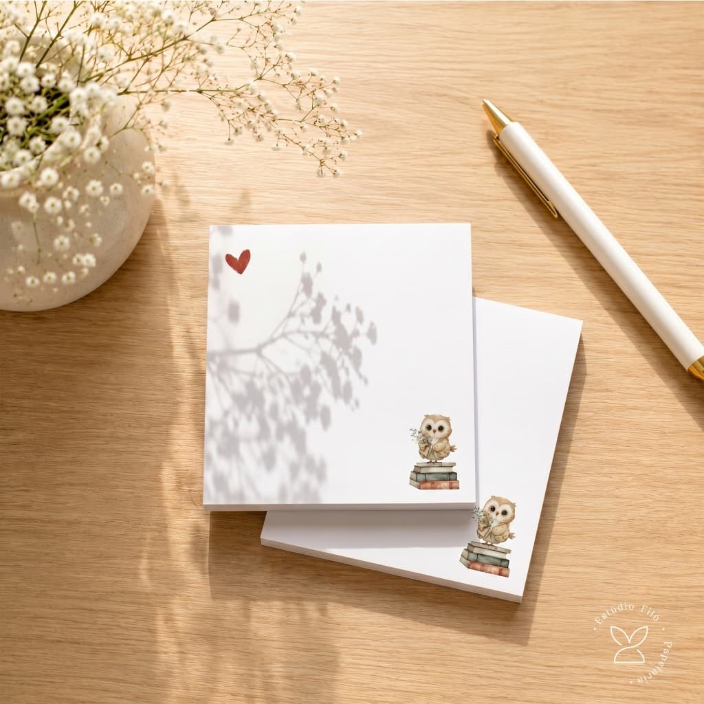 Bloco de anotações folhas destacáveis decorado Coruja 50 folhas bloco de notas memo pad