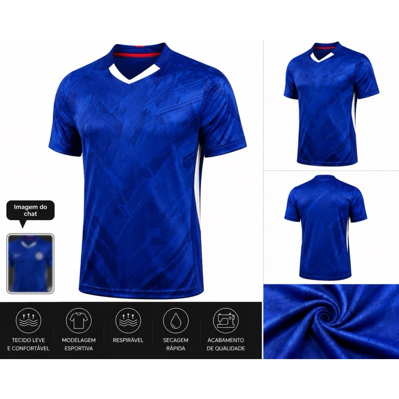 Camisa de time gigante ingles esportivo azul