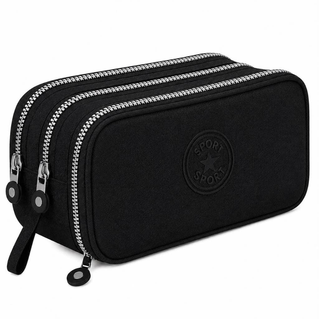 Estojo Escolar 3 Zíperes Organizador Box Grande Capacidade Lápis Caneta Masculino Feminino Escola