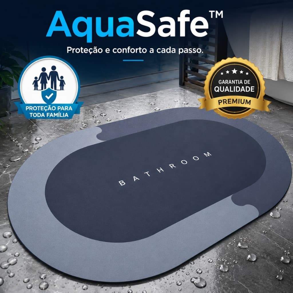 Tapete Antiderrapante para Banheiro Oval PVC Absorção de Água Confortável Multicolorido 58x38cm