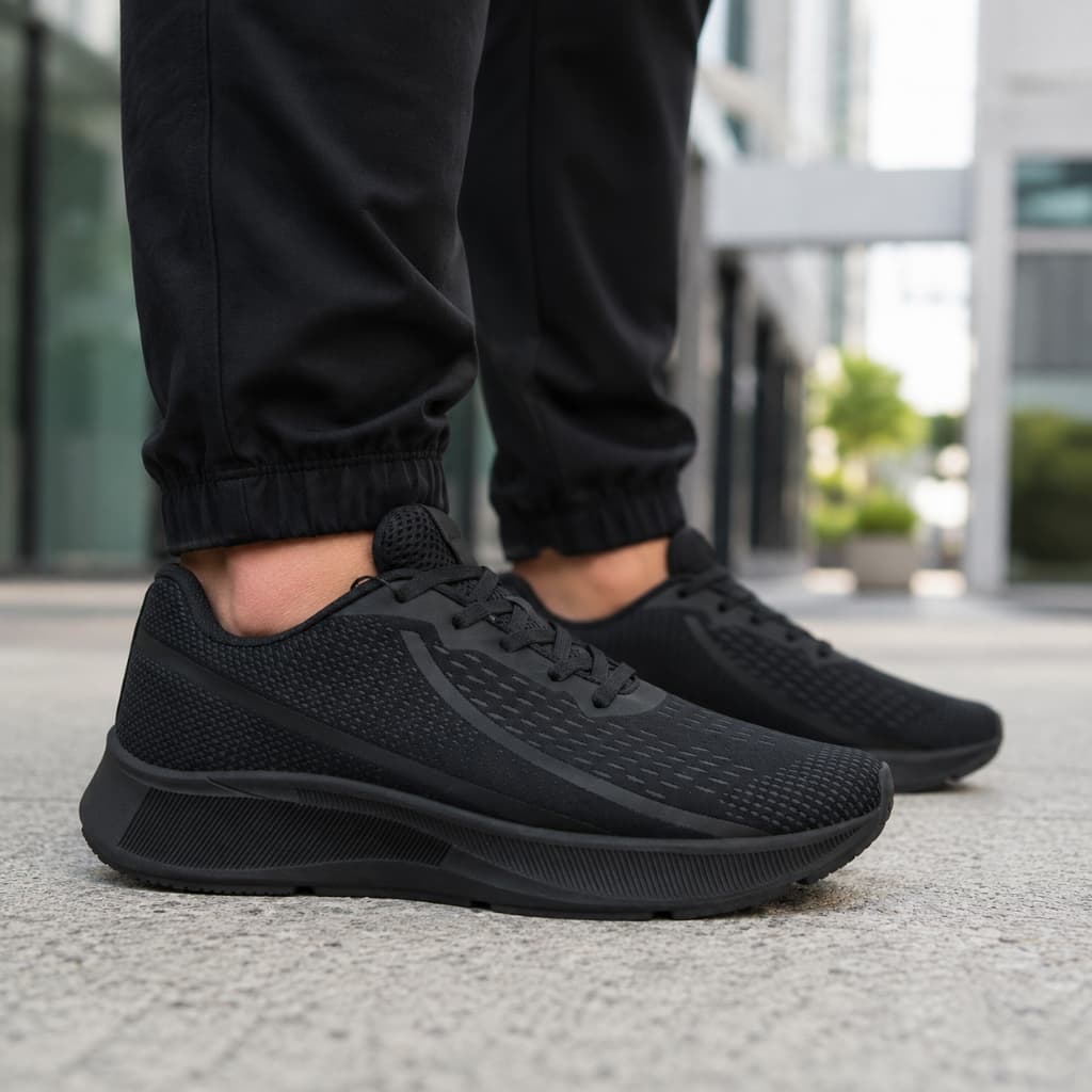 Tênis MV3 Sport Esportivo Casual Preto Unissex Confortável Para Caminhada Academia Trabalho Leve