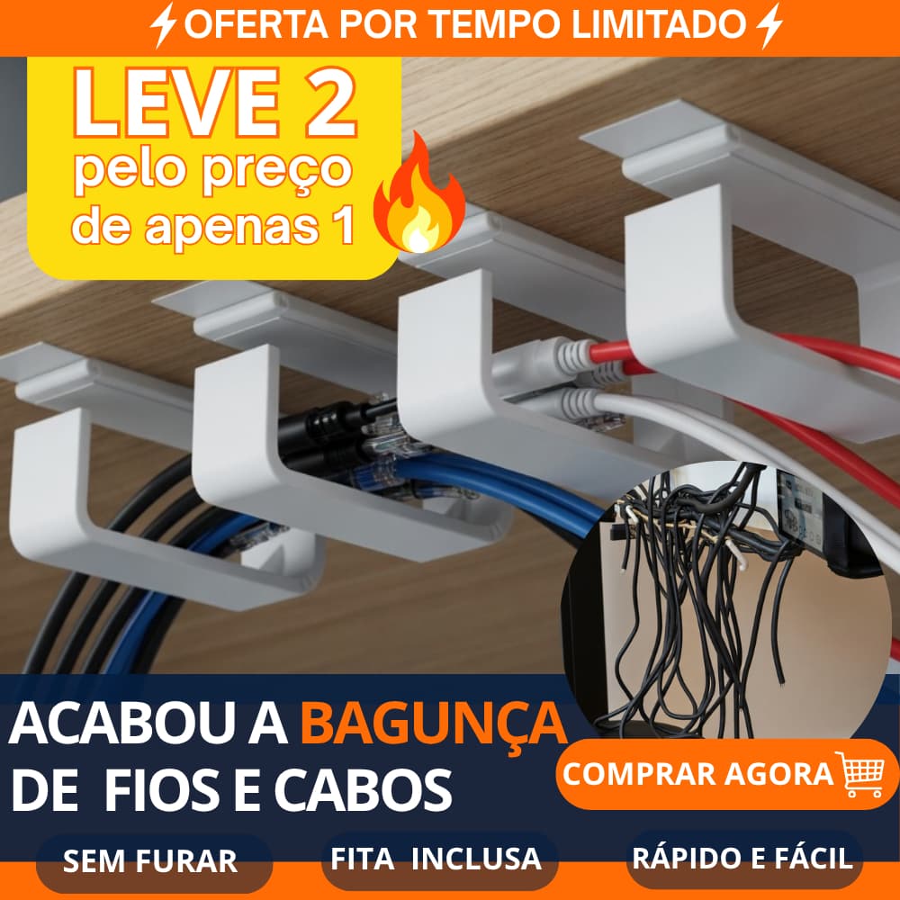 Organizador de Fios e Cabos