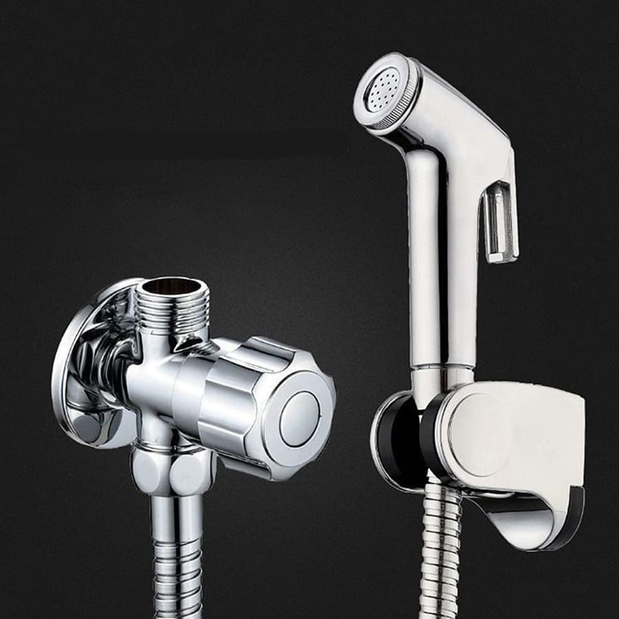 Ducha Higiênica Com Registro Com Dupla Saída De Água Inox Bidê Chuveirinho