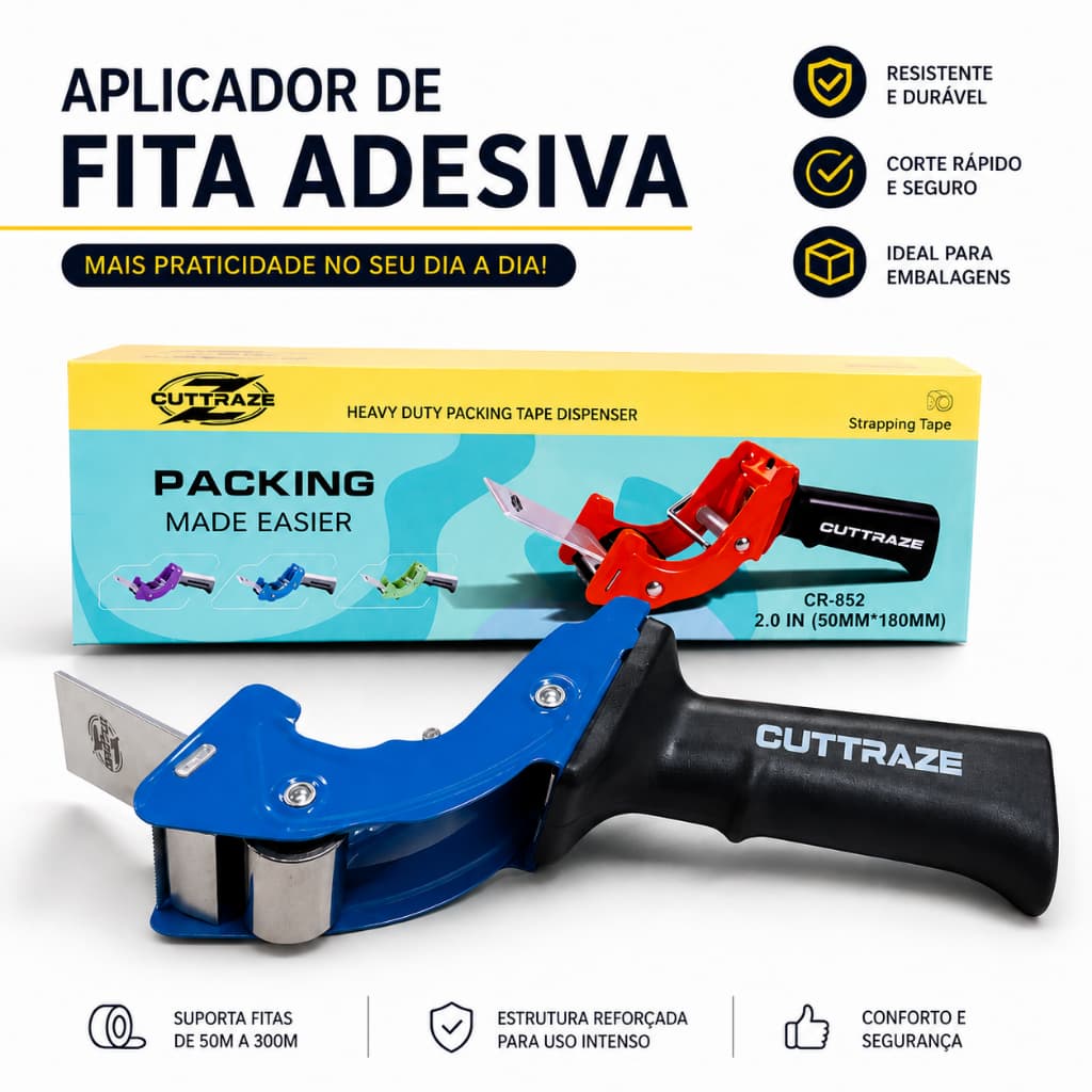 Suporte Aplicador de Fita Adesiva Profissional Universal