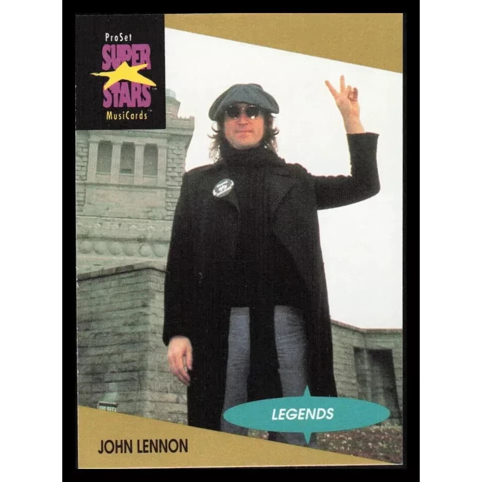 music card Legends John Lennon super stars original novo USA top